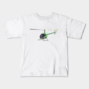 Light Green and Yellow Helicopter Kids T-Shirt